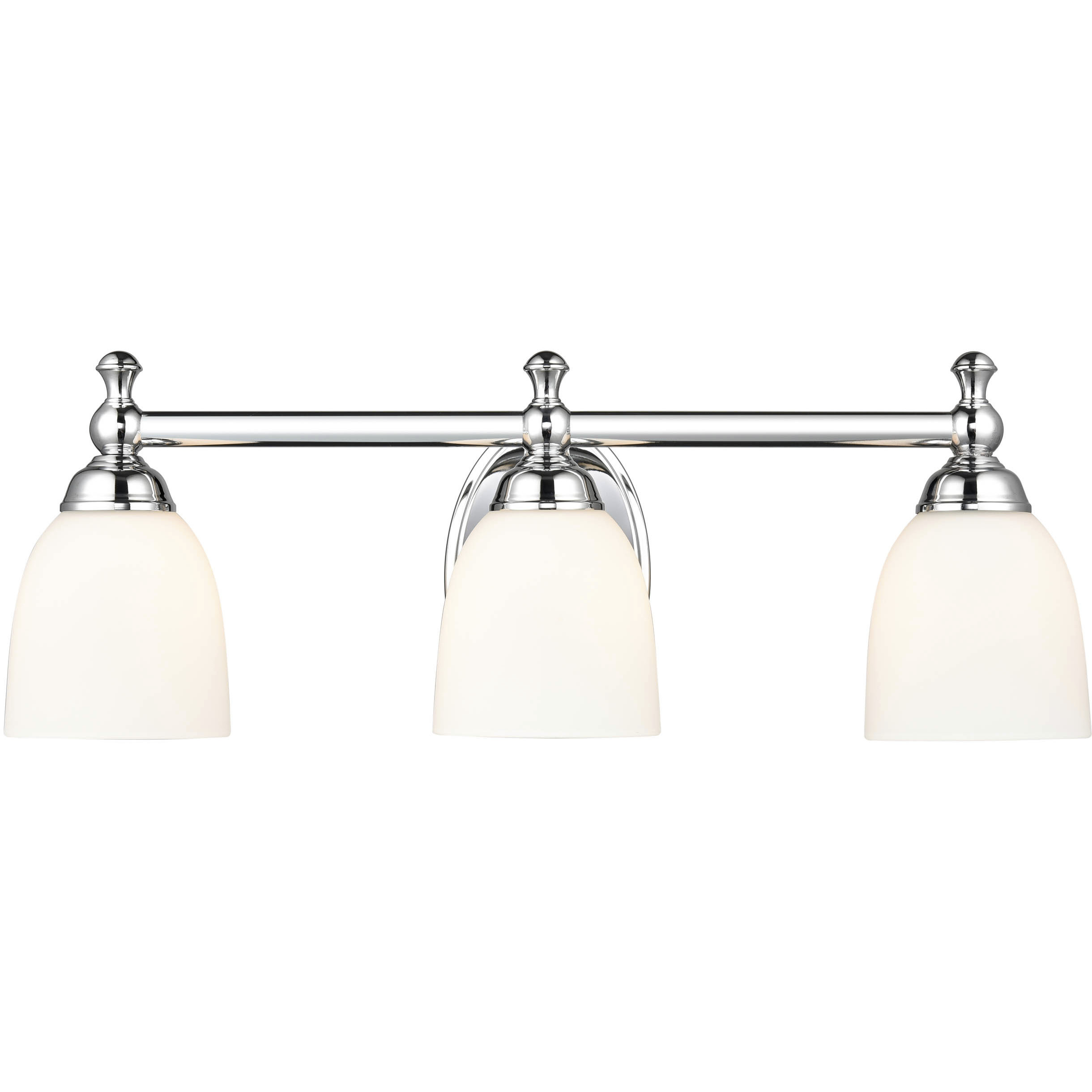 None 3 Light 22 inch Chrome Bathroom Vanity Light Wall Light